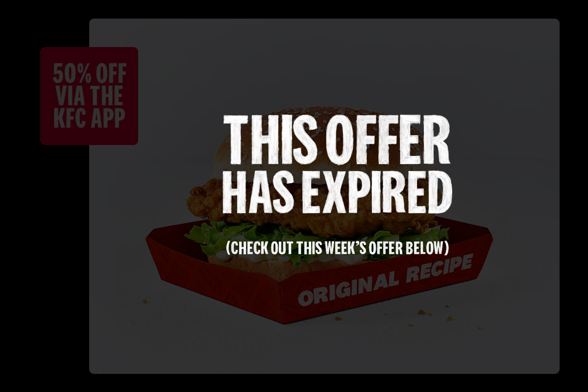 KFC 50% off deal is back – lunch and dinner special offer