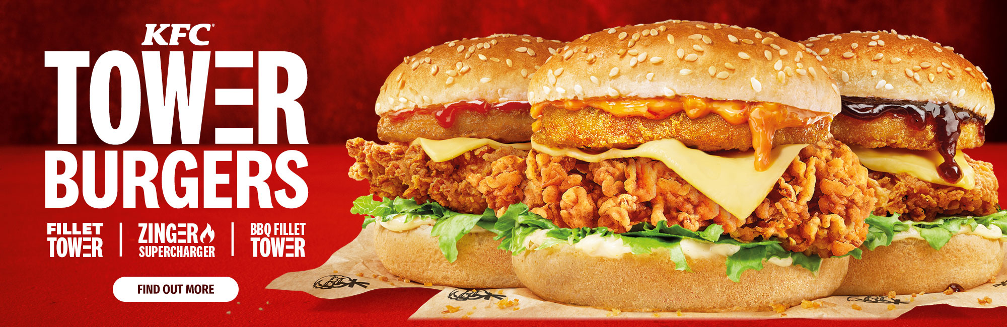 KFC - Tasty and Delicious Tower Burgers