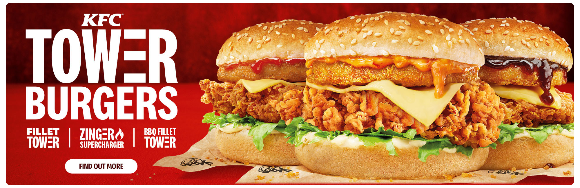 KFC - Tower Burger range