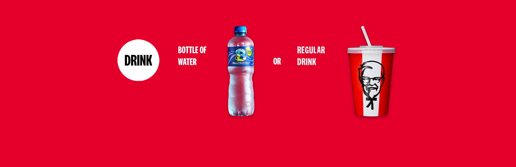 KFC Meal Deal Drink: Bottle of Water or Regular Drink