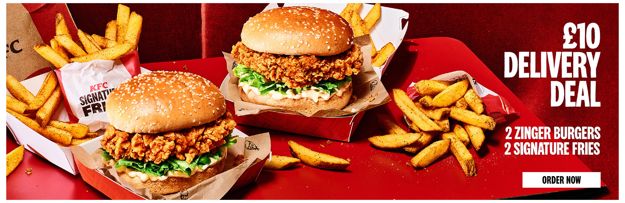 KFC - 2 Zinger Burgers and 2 Fries