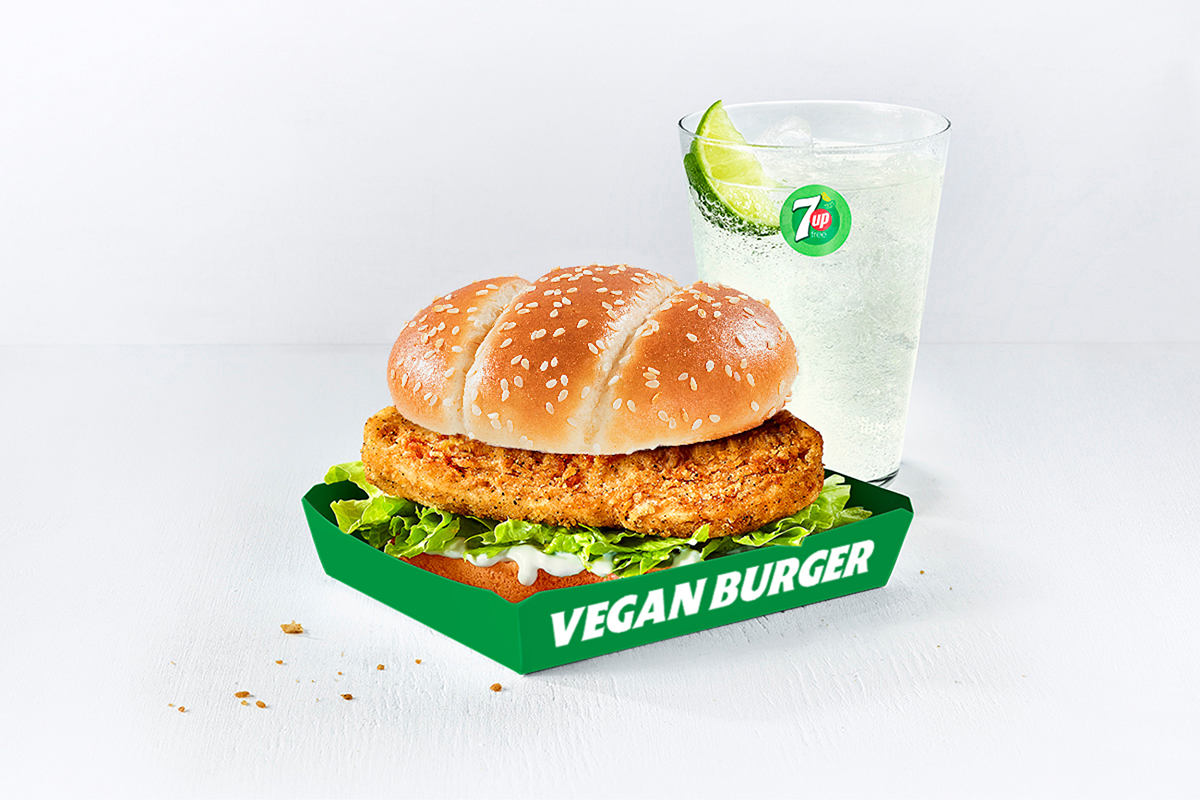 Vegan Burger and a Drink