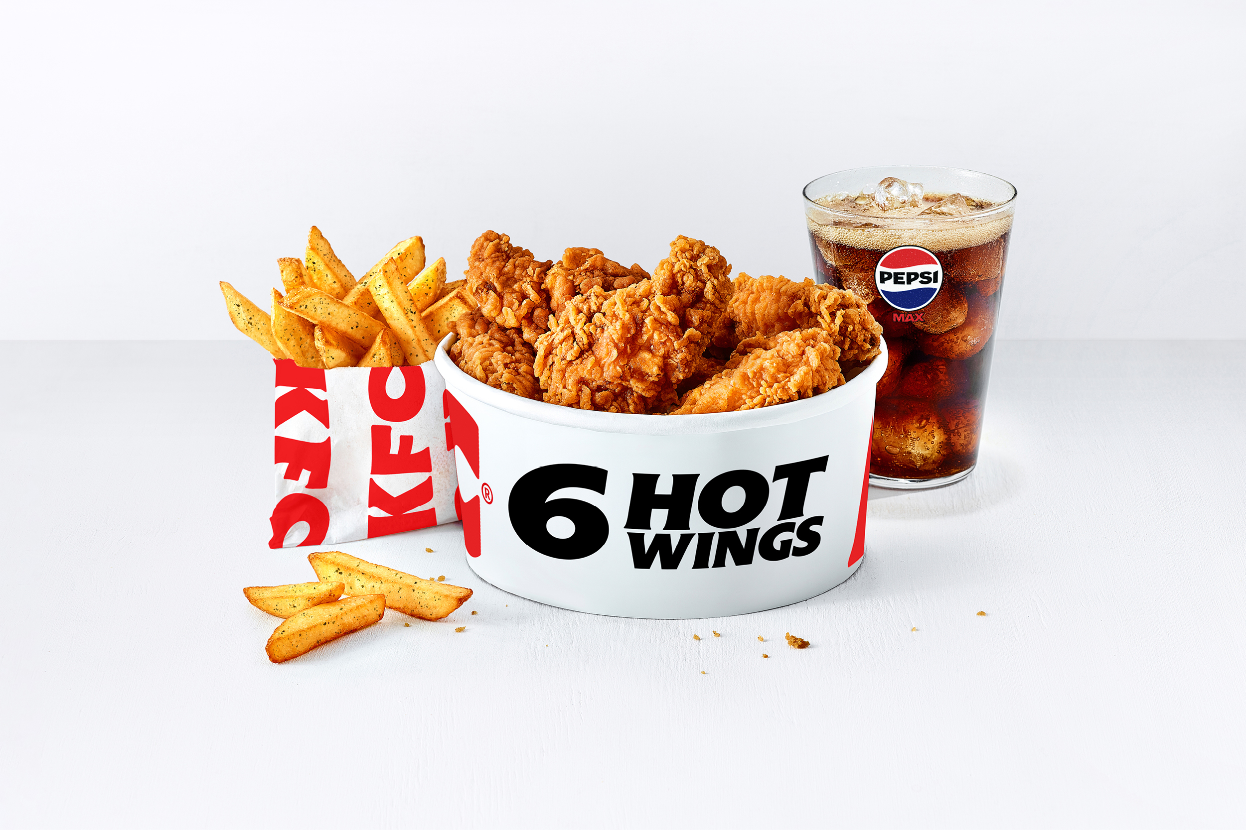 Hot Wing Meal: 6pc